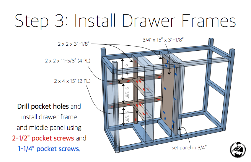 DIY Emma Buffet Plans - Step 3