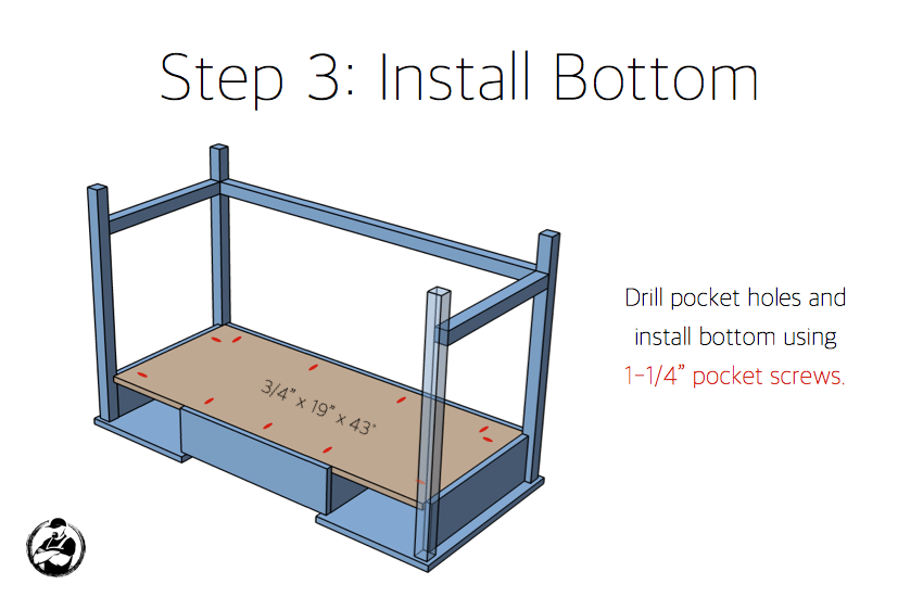 DIY Folding Vanity Plans - Step 3