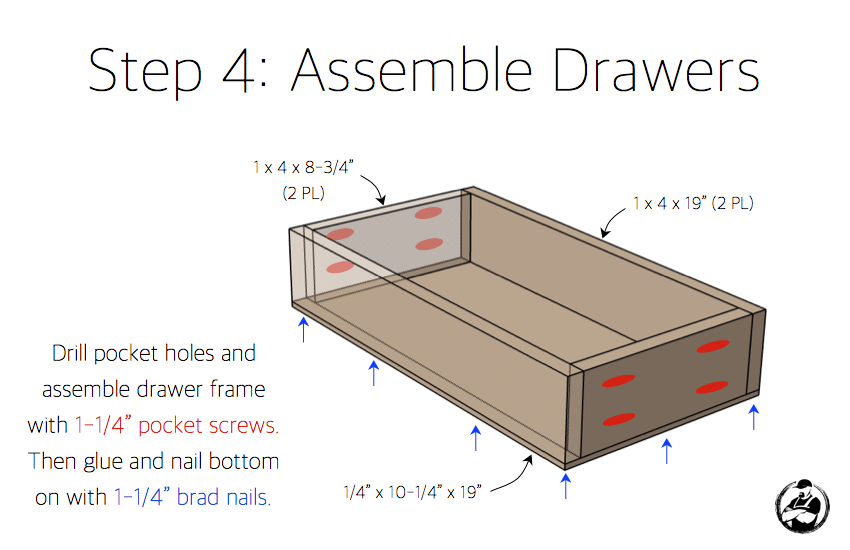 DIY Folding Vanity Plans - Step 4