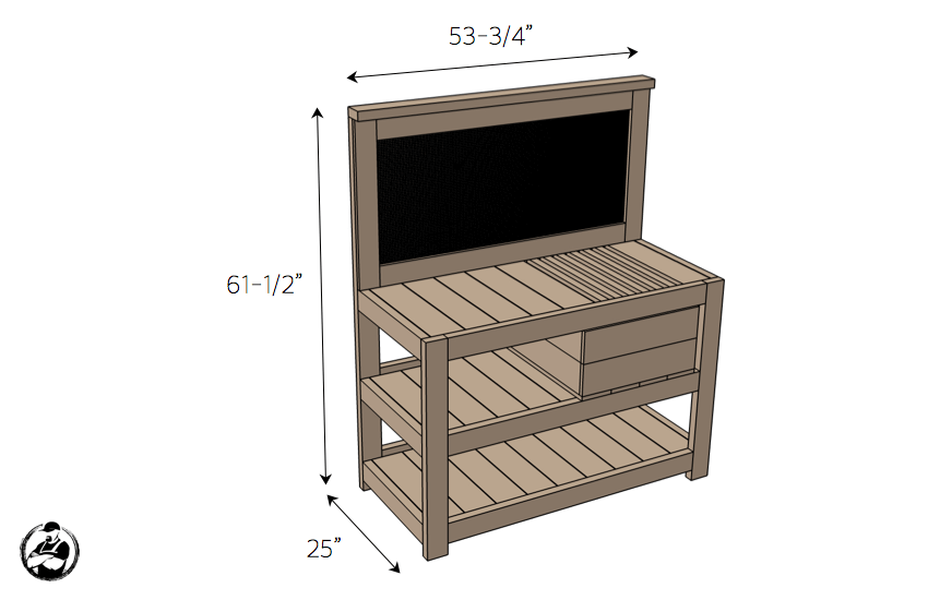 DIY Potting Bench Plans - Dimensions