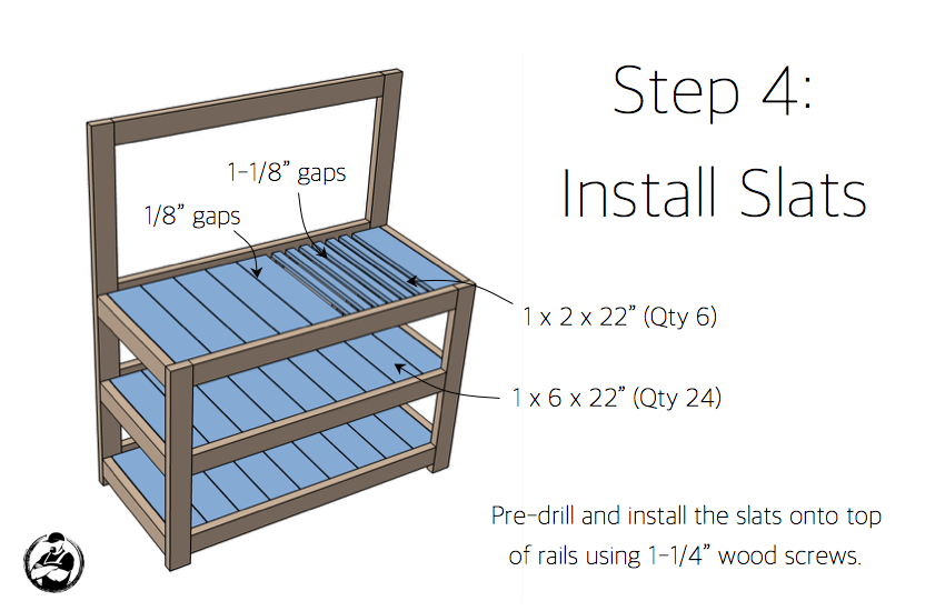 DIY Potting Bench Plans - Step 4