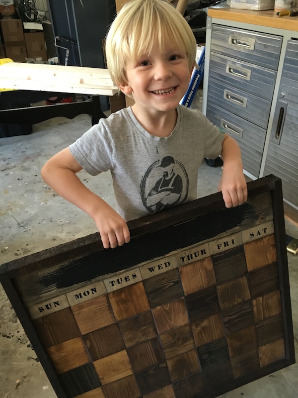 DIY Wood Chalkboard Calendar - Step 10