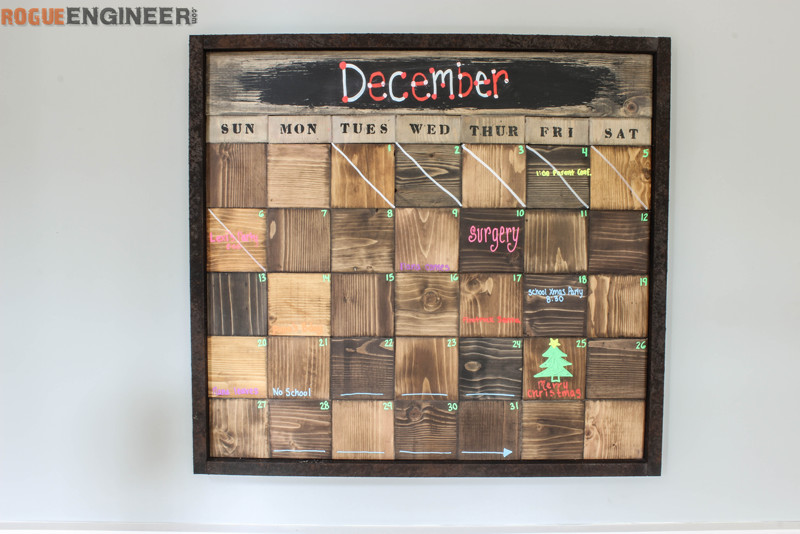 Wood Scrap Calendar Feature