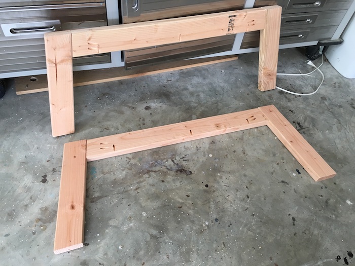 Angled table outlet legs diy