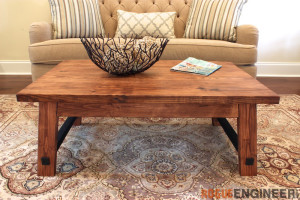 Angled Leg Coffee Table { Free DIY Plans } Rogue Engineer