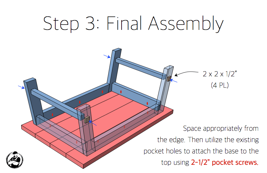 DIY Angled Leg Coffee Table Plans - Step 3