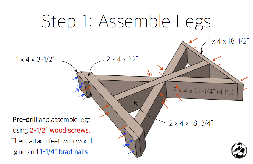 DIY Lybrook Side Table Plans - Step 1