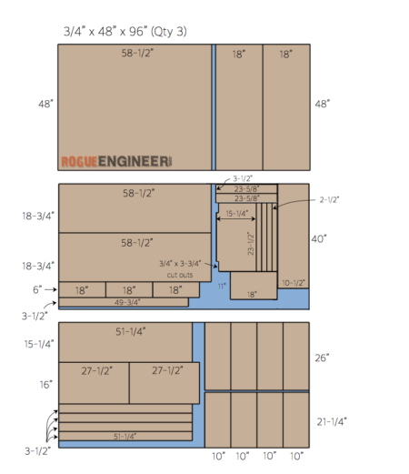 Mudroom Lockers with Bench  Free DIY Plans 