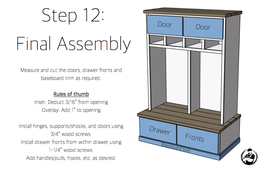 DIY Mud Room Locker Plans - Step 12