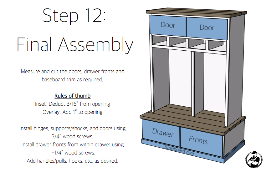 blueprints for mudroom lockers