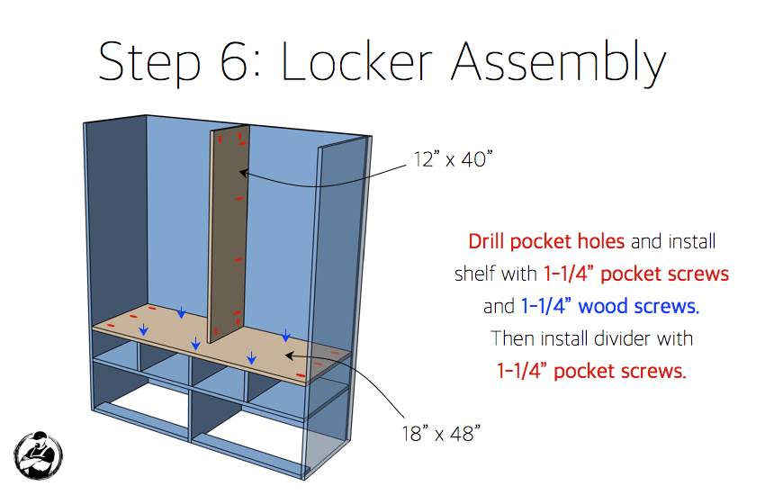 DIY Mud Room Locker Plans - Step 6