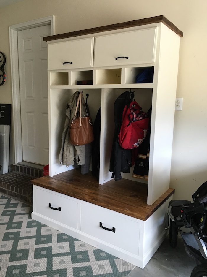 Mudroom Lockers with Bench Free DIY Plans 