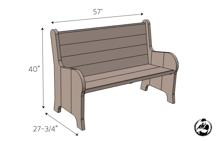 How To Build A Church Pew Free DIY Plans Rogue Engineer   DIY Church Pew Plans Dimensions 730x472 