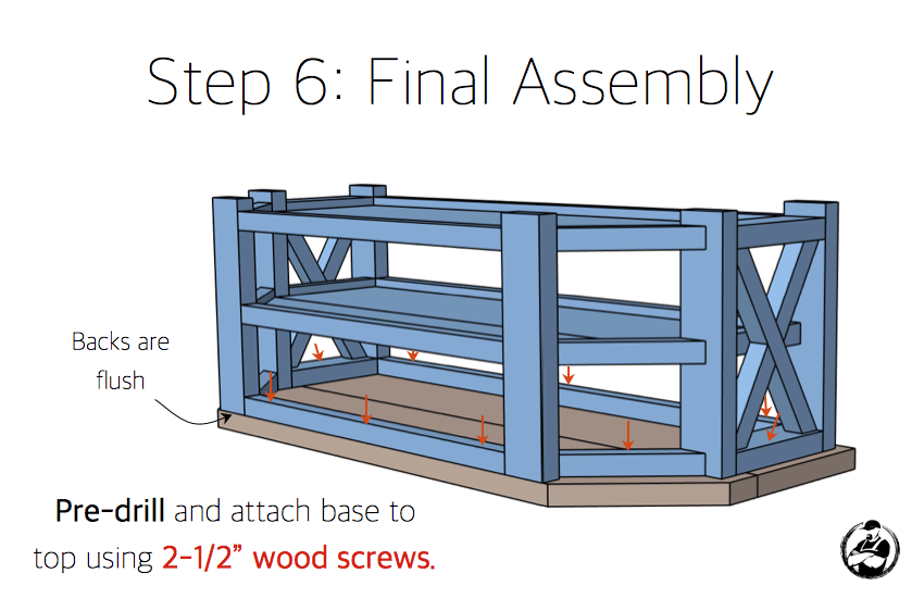 DIY Corner Media Center Plans - Step 6