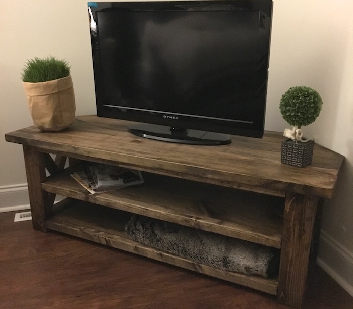 Rustic corner deals entertainment center