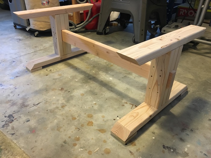 Trestle Coffee Table { Free DIY Plans } Rogue Engineer