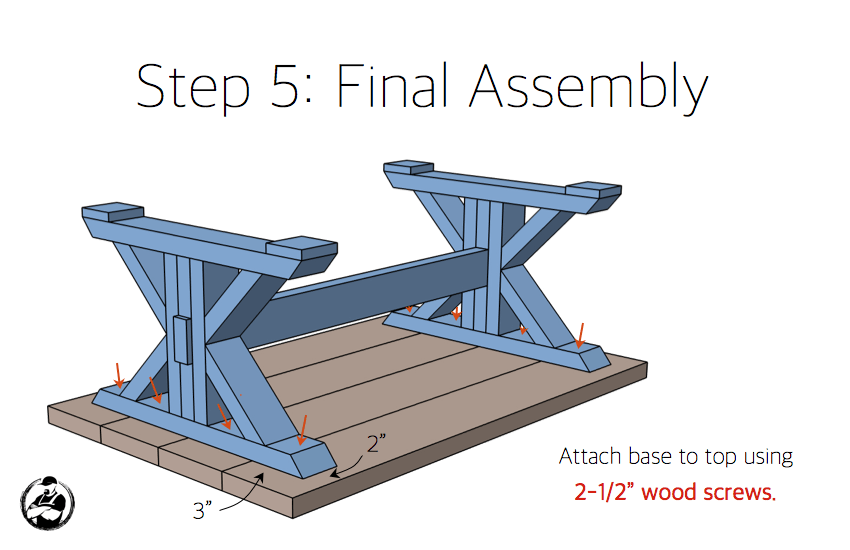 DIY Lybrook Coffee Table Plans - Step 5