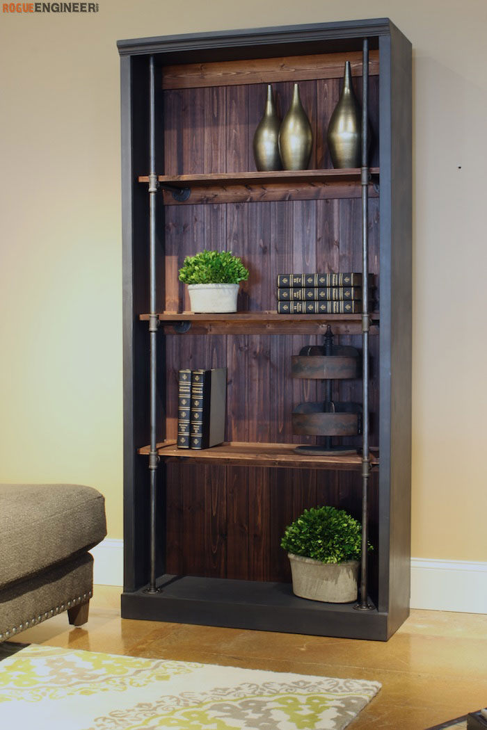 Industrial Bookcase Free Diy Plans Rogue Engineer