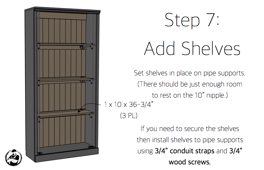 DIY Industrial Bookcase Plans - Step 7