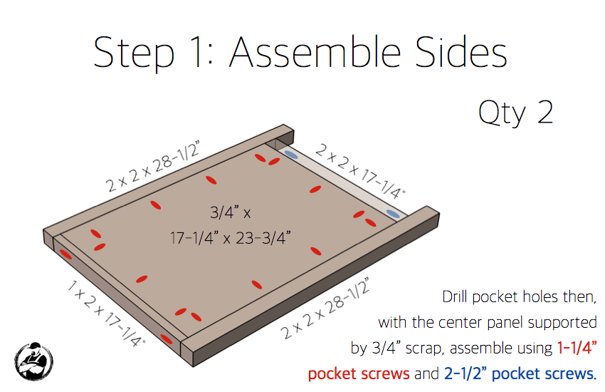 Simpson DIY Nightstand Plans - Step 1