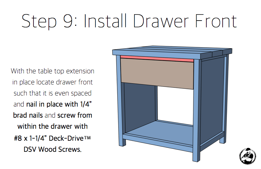 Simpson DIY Nightstand Plans - Step 9