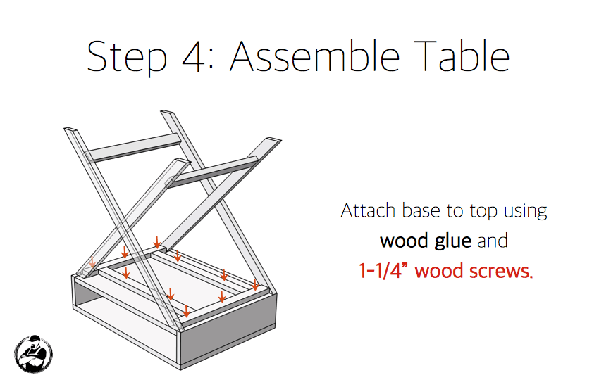 X Base Accent Table Plans - Step 4