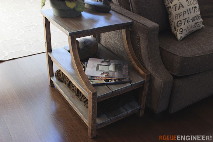 DIY Curved Leg Side Table Plans - Rogue Engineer