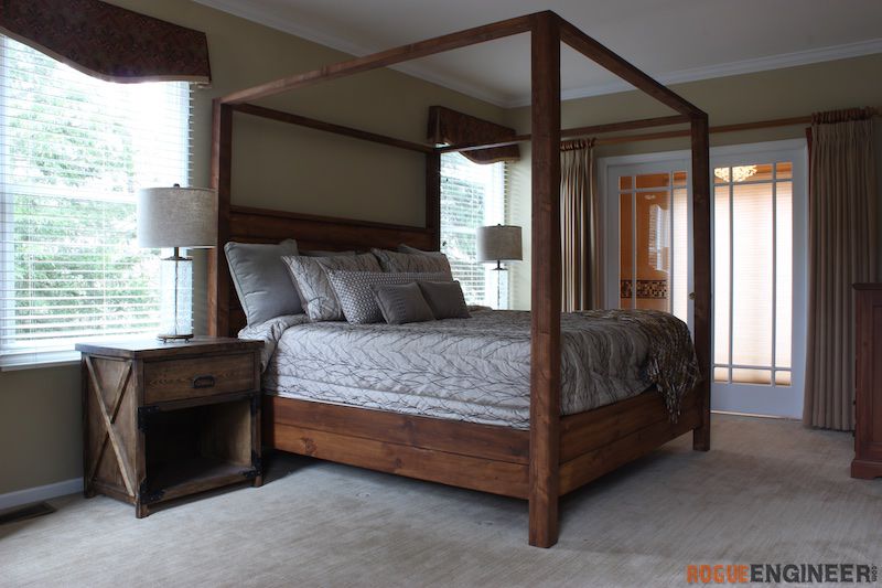 king size canopy bed frame