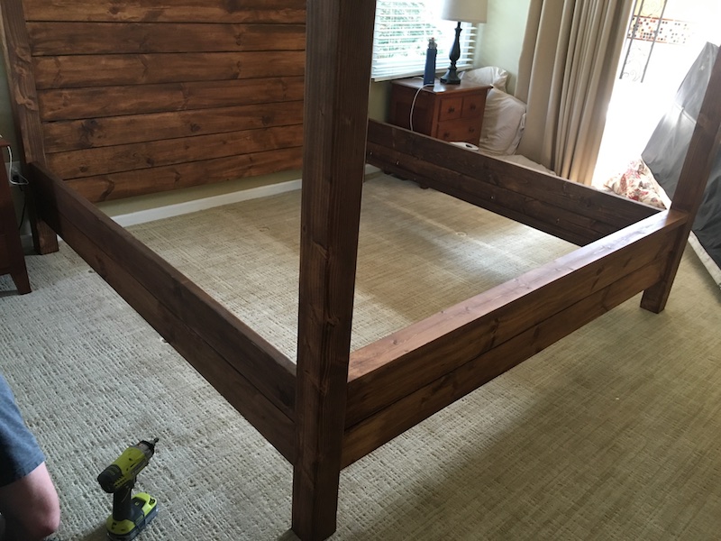 DIY King Size Canopy Bed - Step 8