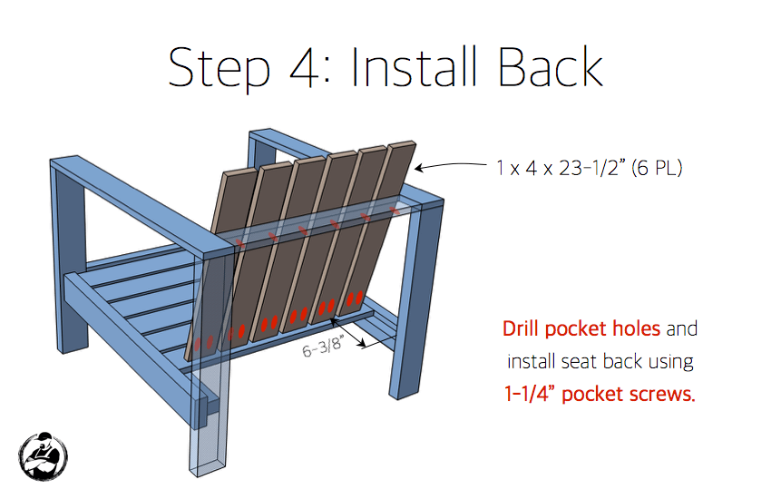 DIY Outdoor Lounge Chair Plans - Step 4