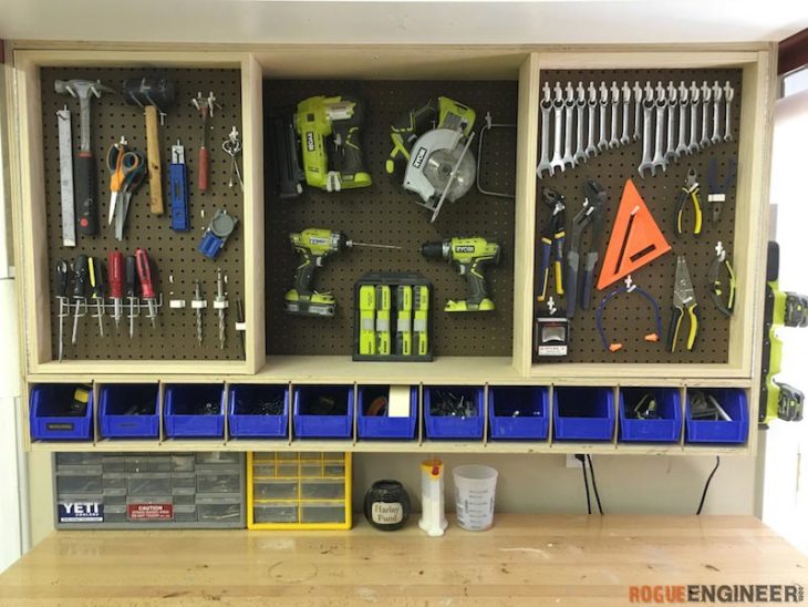 Tool Storage Wall Cabinet Rogue Engineer, How To Make A Garage Pegboard