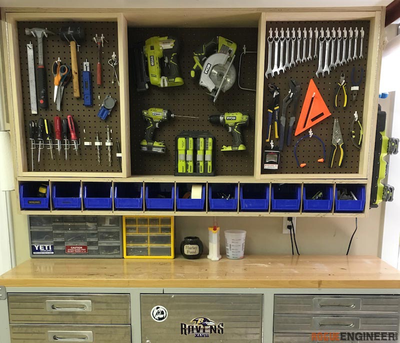 Pegboard Tool Cabinet, Woodworking Project