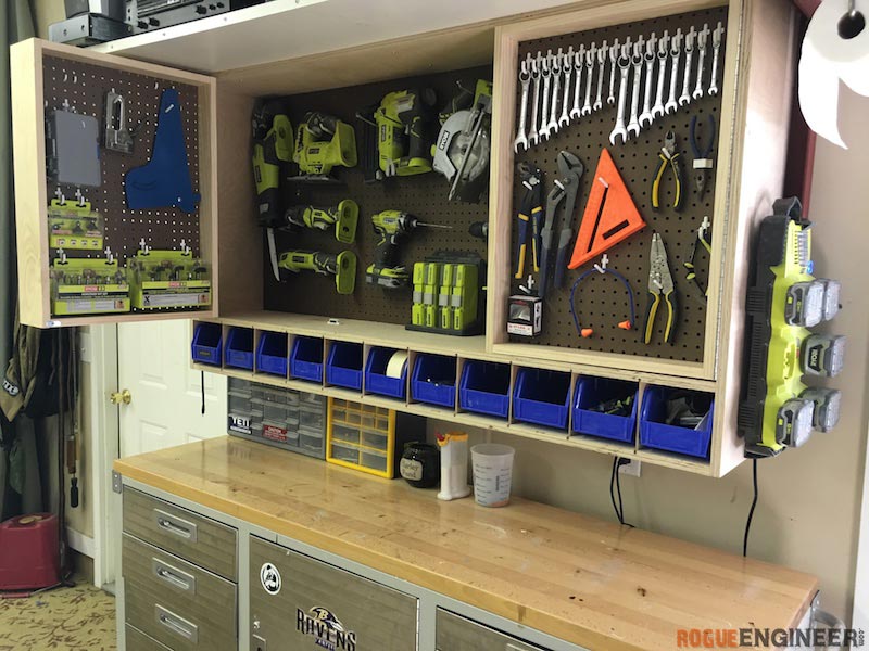 The Project Lady - Pegboard Tool Storage Cabinet Project