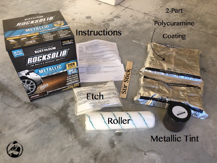 Rock solid metallic on sale floor coating kit