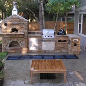 Built in clearance smoker outdoor kitchen