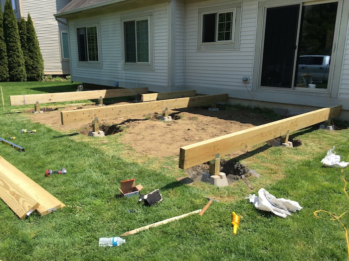 free standing deck plans