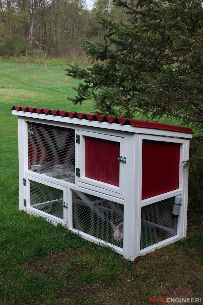 DIY Rabbit Hutch Plans Free Easy Rogue Engineer