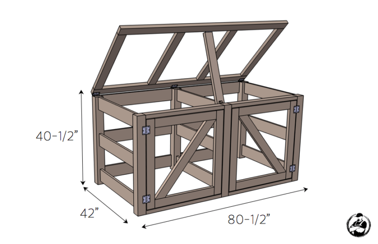 DIY Double Compost Bin Plans Dimensions 768x497 