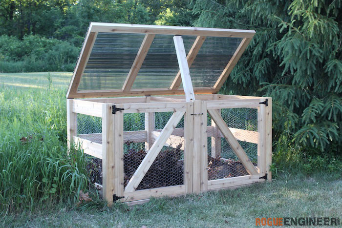 DIY Double Compost Bin Plans - Rogue Engineer 3