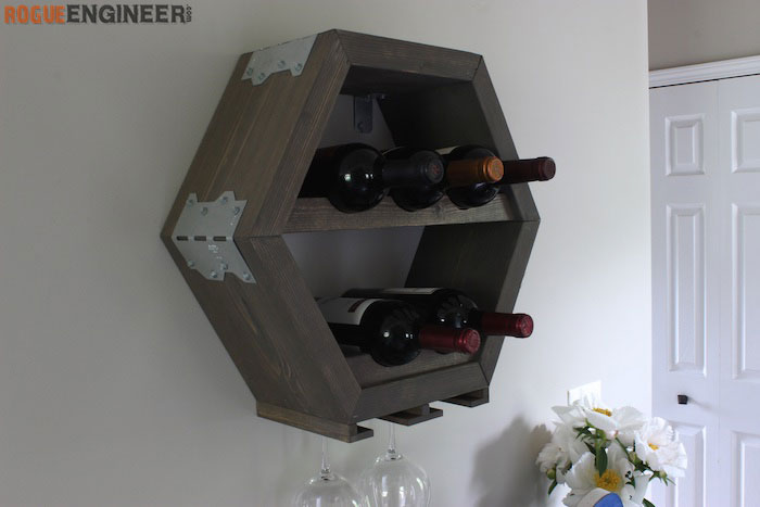 Wine bottle and glass holder online plans