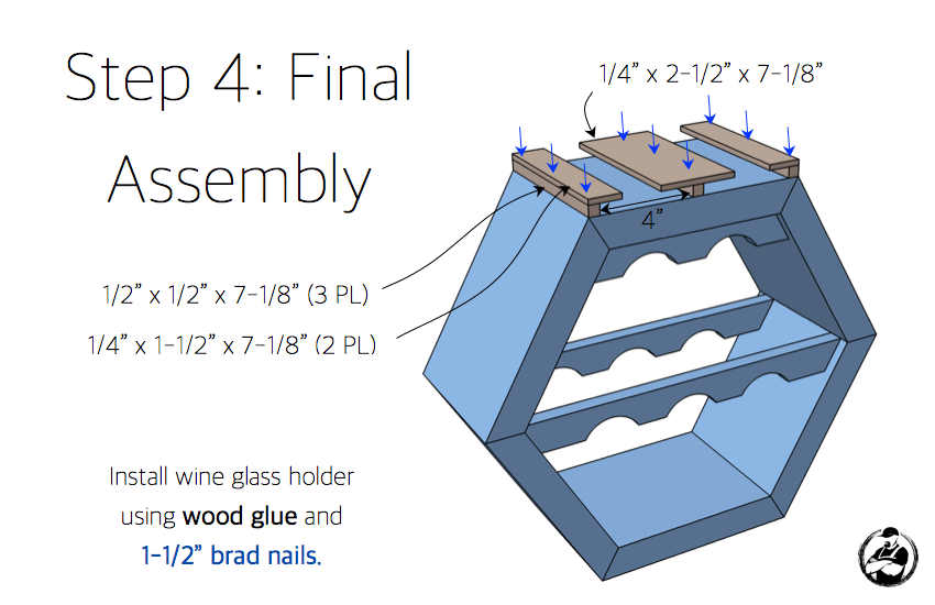 DIY Hex Wine Storage Plans - Step 4