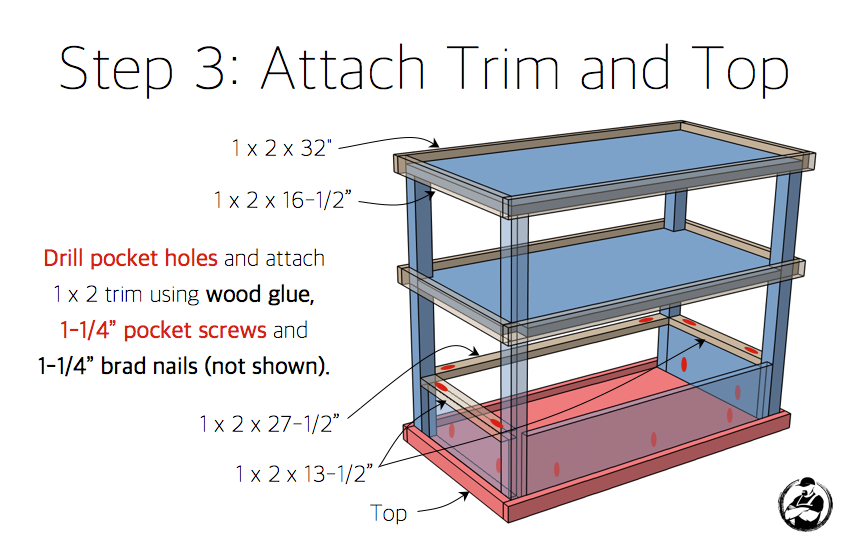 DIY Lattice Bedside Table Plans - Step 3