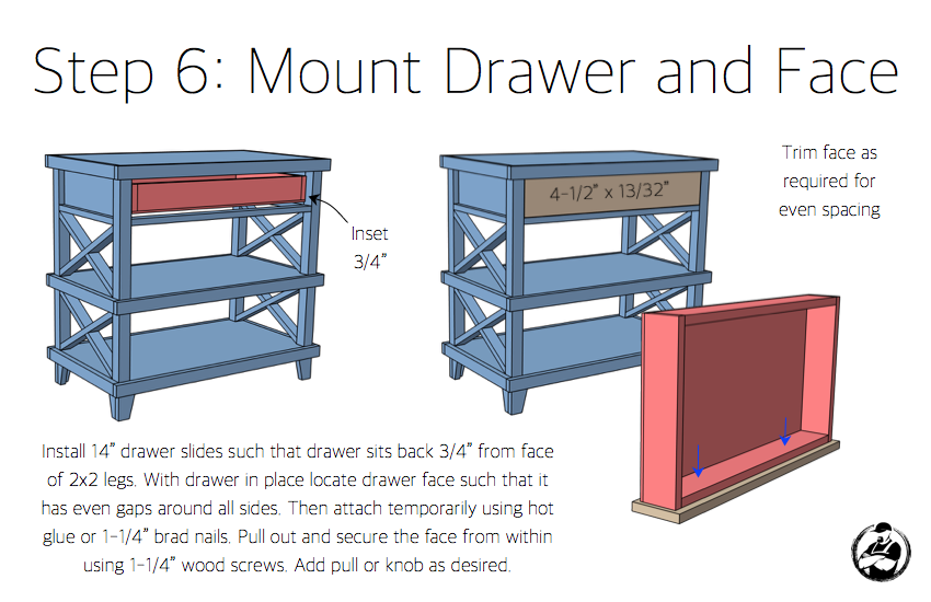 DIY Lattice Bedside Table Plans - Step 6