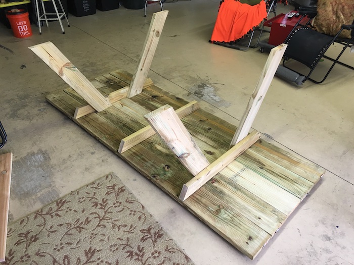 DIY Wheelchair Accessible Picnic Table - Step 2