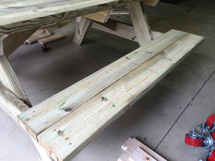 DIY Wheelchair Accessible Picnic Table - Step 4