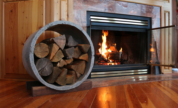 Modern Concrete Log Holder