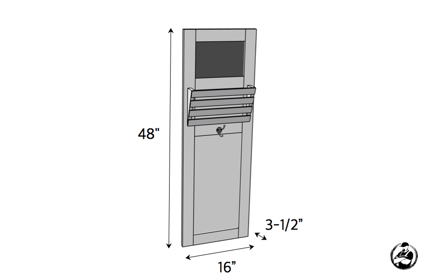 DIY Wall Locker Plans - Dimensions