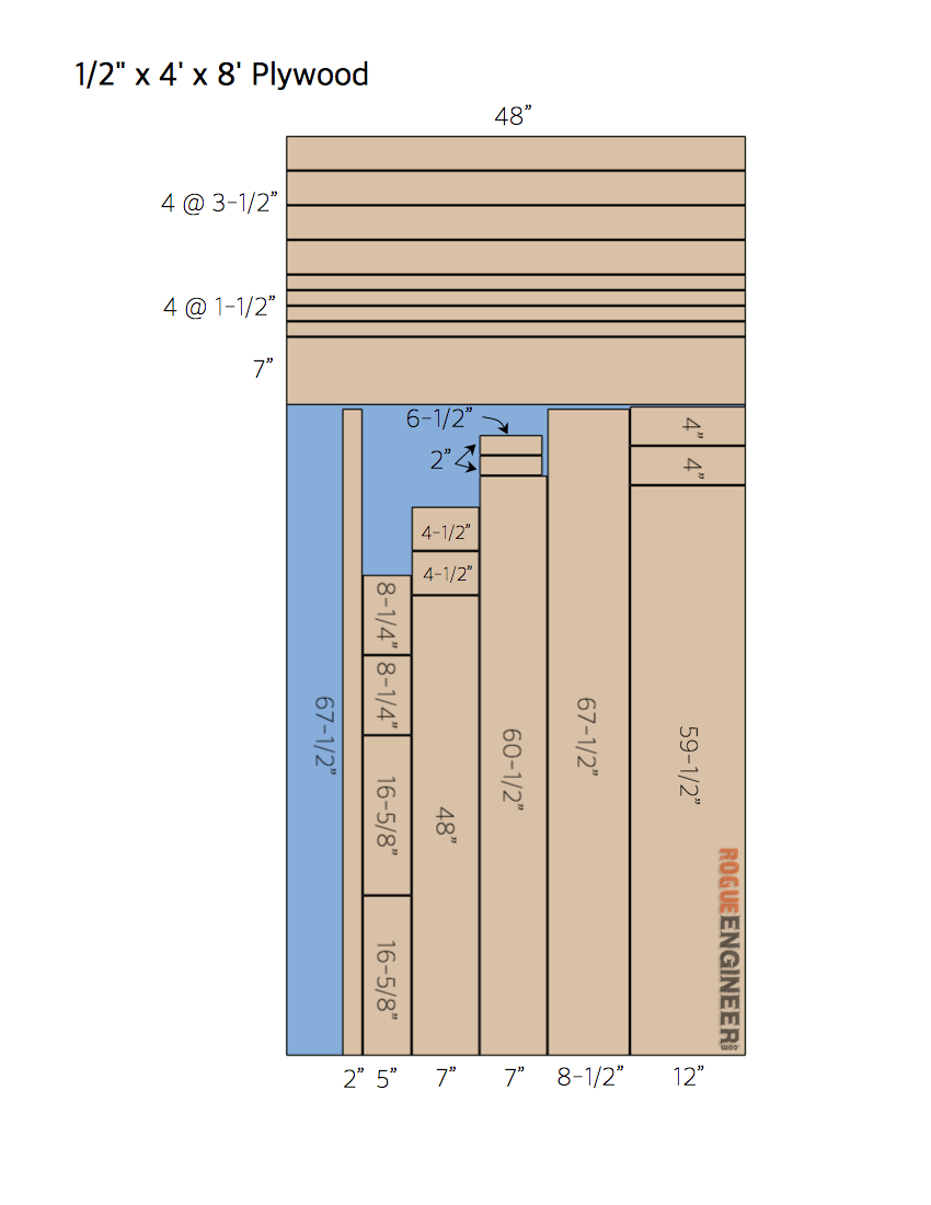 DIY Faux Fireplace Mantel Surround Plans - Cut List