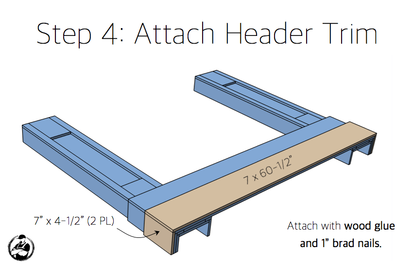 DIY Faux Fireplace Mantel Surround Plans - Step 4