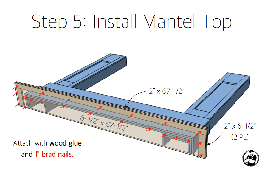 DIY Faux Fireplace Mantel Surround Plans - Step 5